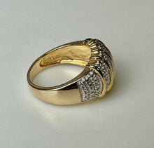 Load image into Gallery viewer, Ross Simons Two Tone Gold Plated Sterling Diamond Accent Ring sz 9
