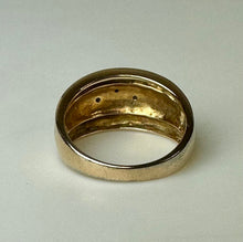 Load image into Gallery viewer, Ross Simons Two Tone Gold Plated Sterling Diamond Accent Ring sz 8
