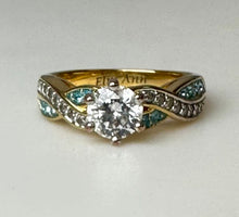 Load image into Gallery viewer, Danbury Mint Gold Plated CZ May Birthstone Ring 8
