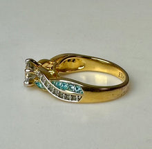 Load image into Gallery viewer, Danbury Mint Gold Plated CZ May Birthstone Ring 8
