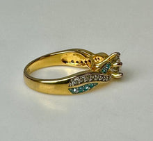 Load image into Gallery viewer, Danbury Mint Gold Plated CZ May Birthstone Ring 8

