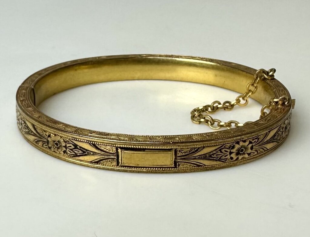 Vintage Hayward Gold Filled Hinged Child's Bangle Bracelet