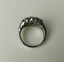 Load image into Gallery viewer, Sterling Periwinkle Tanzanite Cluster Ring sz 10
