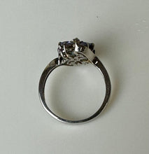 Load image into Gallery viewer, Sterling Tanzanite Cluster Ring sz 9
