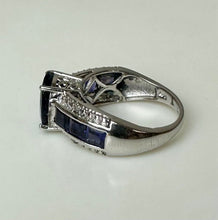 Load image into Gallery viewer, Sterling Sapphire Iolite Ring sz 9
