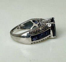 Load image into Gallery viewer, Sterling Sapphire Iolite Ring sz 9
