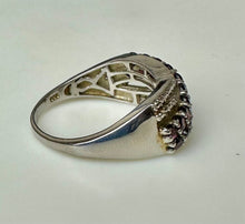 Load image into Gallery viewer, Sterling Garnet Twist Ring sz 10
