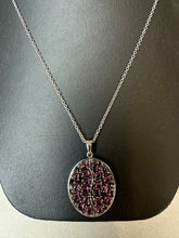 Load image into Gallery viewer, Sterling Tourmaline Cluster Pomegranite Pendant on 20" Chain
