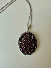 Load image into Gallery viewer, Sterling Tourmaline Cluster Pomegranite Pendant on 20" Chain
