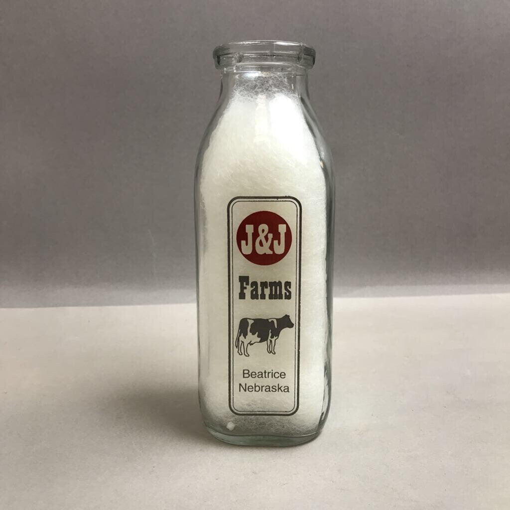 J&J Farms Beatrice Nebraska Milk Bottle (7