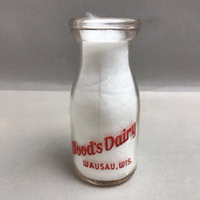 Load image into Gallery viewer, Wood&#39;s Dairy Wausau Wisconsin Milk Bottle (5&quot;)
