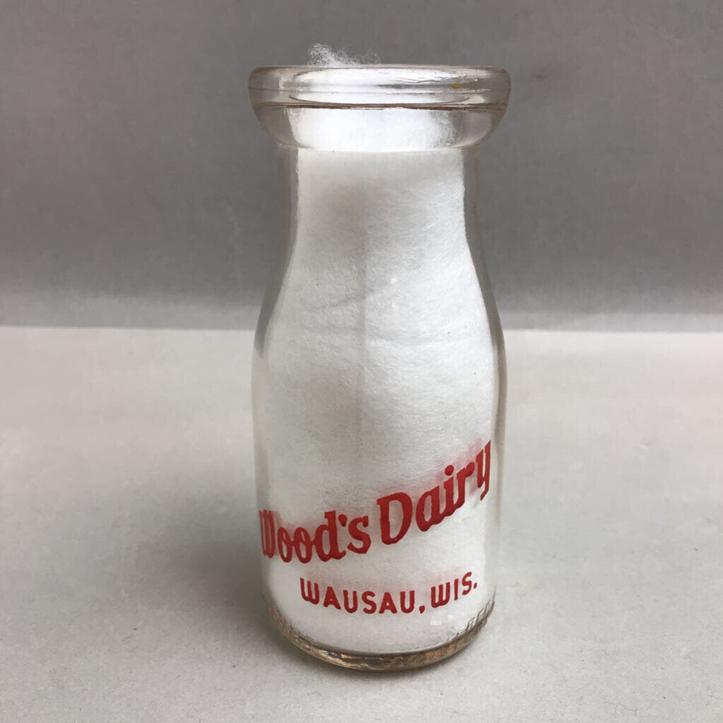 Wood's Dairy Wausau Wisconsin Milk Bottle (5