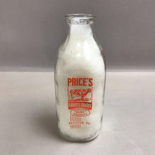 Load image into Gallery viewer, Price&#39;s Farm Dairy Hazleton Pennsylvania Milk Bottle (9&quot;)
