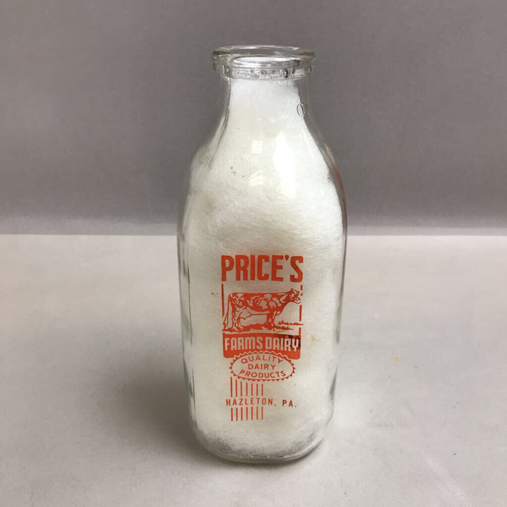 Price's Farm Dairy Hazleton Pennsylvania Milk Bottle (9