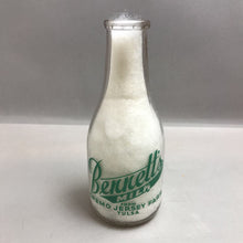 Load image into Gallery viewer, Bennett&#39;s Milk Cremo Jersey Farm Tulsa Oklahoma Milk Bottle (10&quot;)
