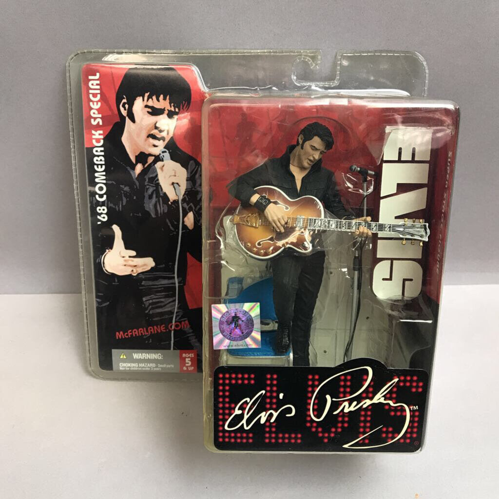 Mcfarlane Toys '68 Comeback Special Elvis Figurine In Box (10x9x4)