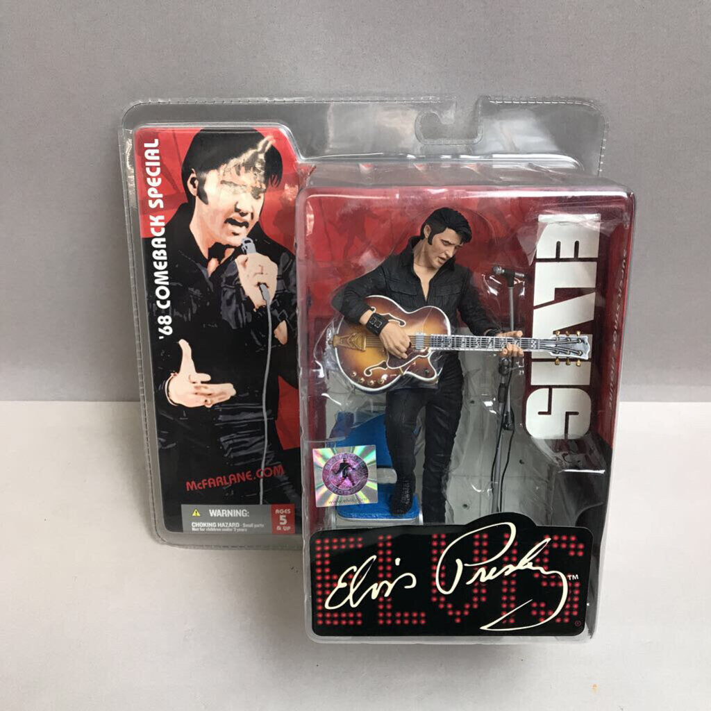 Mcfarlane Toys '68 Comeback Special Elvis Figurine In Box (10x9x4)