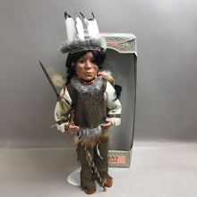 Load image into Gallery viewer, Cathay Collection Native American Porcelain Doll (18.25&quot;)
