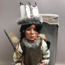 Load image into Gallery viewer, Cathay Collection Native American Porcelain Doll (18.25&quot;)

