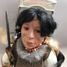 Load image into Gallery viewer, Cathay Collection Native American Porcelain Doll (18.25&quot;)
