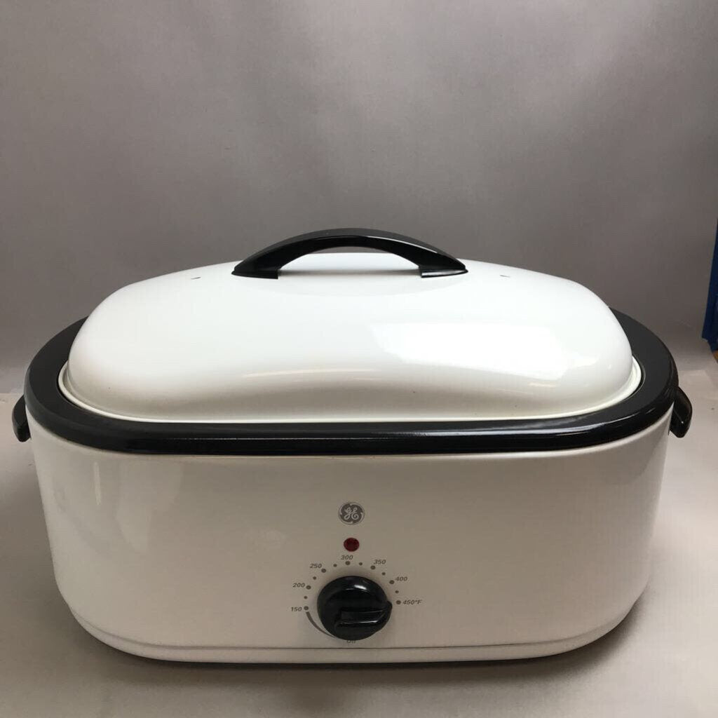 GE General Electric 18 Quart Slow Cooker Roaster Oven Model White Enamel