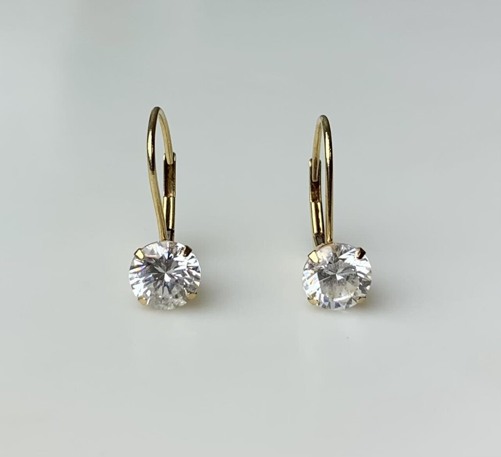 14K Gold Cubic Zirconia Earrings (1.5g)