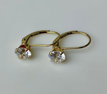 Load image into Gallery viewer, 14K Gold Cubic Zirconia Earrings (1.5g)
