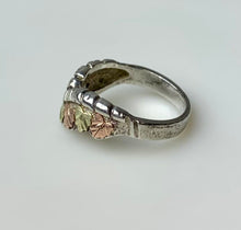 Load image into Gallery viewer, 12K Black Hills Gold Sterling Ring sz 4.5 (2.8g)
