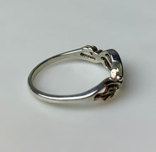 Load image into Gallery viewer, 12K Black Hills Gold Sterling Cubic Zirconia Ring sz 8 (1.9g)
