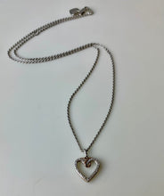 Load image into Gallery viewer, 10K Rose Gold Sterling Diamond Heart Pendant on 18&quot; Sterling Chain (4.5g)
