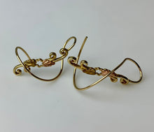 Load image into Gallery viewer, 10K Black Hills Gold 1.25" Spiral Earrings (2.5g)
