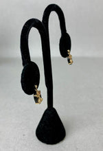 Load image into Gallery viewer, 10K Black Hills Gold Onyx Angel Dangle Stud Earrings (1.7g)
