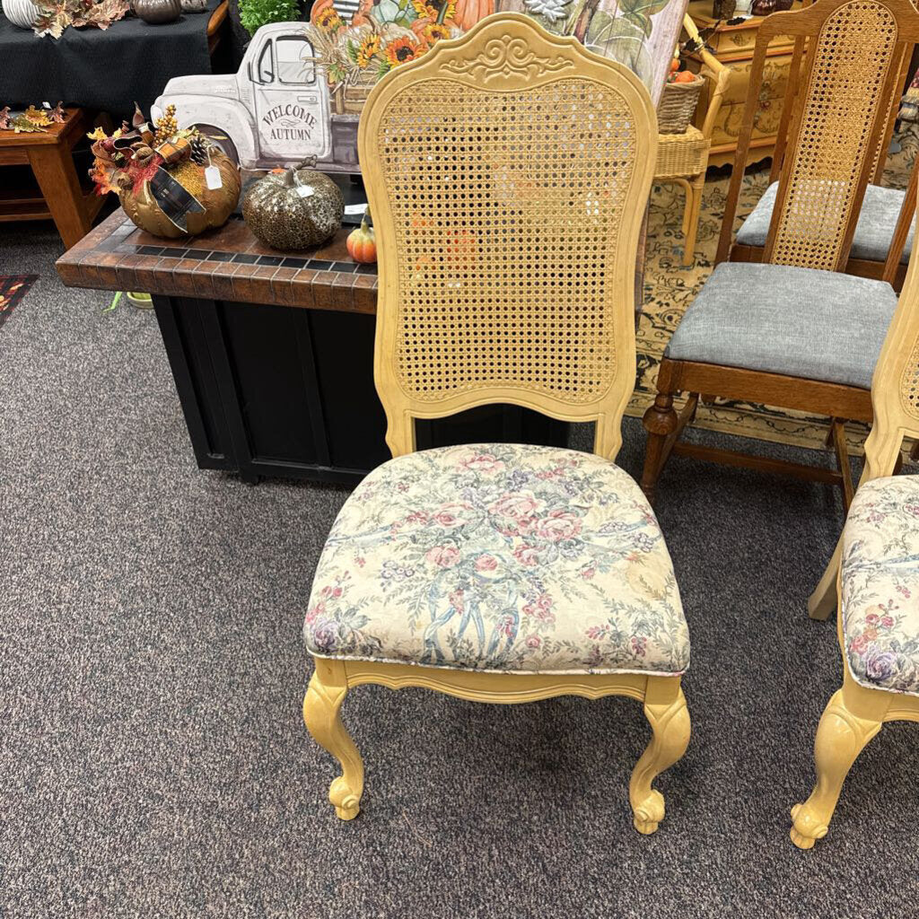 Cream Chair Floral Print (43x22x24)