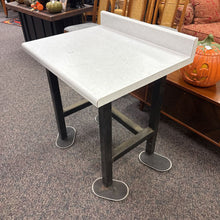 Load image into Gallery viewer, Black Metal Frame / White Counter Top Table (25x31x25)

