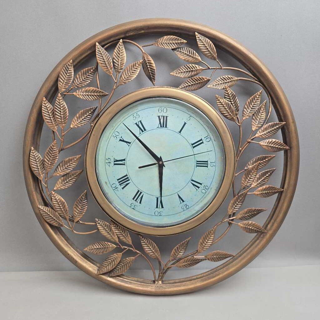 Decorative Wall Clock w/ Gold Leaf Frame (19
