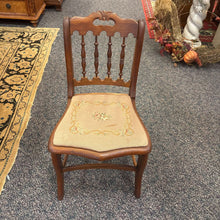 Load image into Gallery viewer, Embroidered Seat Walnut Chair (32x17x17)
