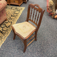 Load image into Gallery viewer, Embroidered Seat Walnut Chair (32x17x17)
