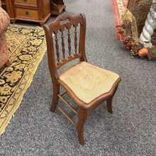 Load image into Gallery viewer, Embroidered Seat Walnut Chair (32x17x17)
