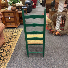Load image into Gallery viewer, Green Ladder Back Wicker Seat Chair (42x18x15)
