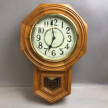 Load image into Gallery viewer, Vintage D &amp; A Quartz Wood Wooden Westminster Chime Pendulum Wall Clock (23x15)
