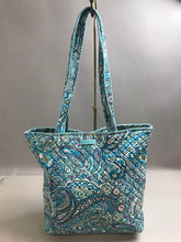Load image into Gallery viewer, Vera Bradly Blue Paisley Shoulder Bag Purse (13x12x5)

