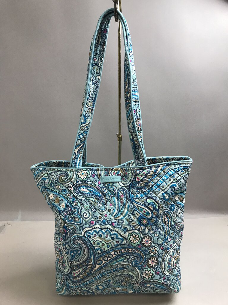 Vera Bradly Blue Paisley Shoulder Bag Purse (13x12x5)