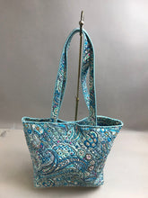 Load image into Gallery viewer, Vera Bradly Blue Paisley Shoulder Bag Purse (13x12x5)
