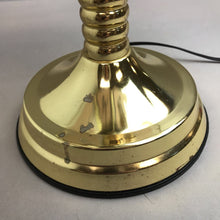 Load image into Gallery viewer, Brass Touch Glass 6 Panel Lamp Floral Design (23&quot;)(As Is)
