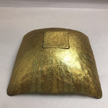 Load image into Gallery viewer, Gold, Green &amp; Brown Art Glass Square Bowl (2x8x8)
