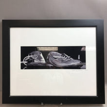 Load image into Gallery viewer, Framed Signed Bowling Shoes Print (19x23)
