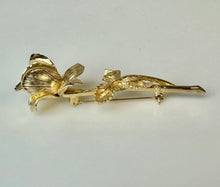 Load image into Gallery viewer, Vintage Pastelli Goldtone Rose Brooch Pin in Original Box (3")
