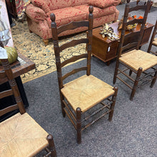 Load image into Gallery viewer, Walnut Ladder Back Rattan Seat Chair (42x18x16)
