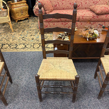 Load image into Gallery viewer, Walnut Ladder Back Rattan Seat Chair (42x18x16)
