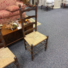 Load image into Gallery viewer, Walnut Ladder Back Rattan Seat Chair (42x18x16)
